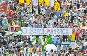 Papst Franziskus, die Jugendlichen und Brasilien