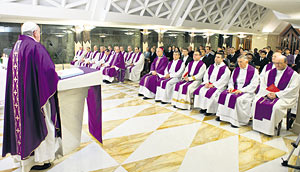 Meditationen von Papst Franziskus bei den Frhmessen in Santa Marta